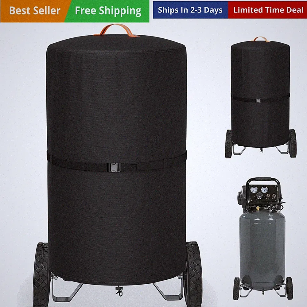 Air Compressor Cover, Heavy Duty Waterproof & Dustproof Upright Compressor Co...